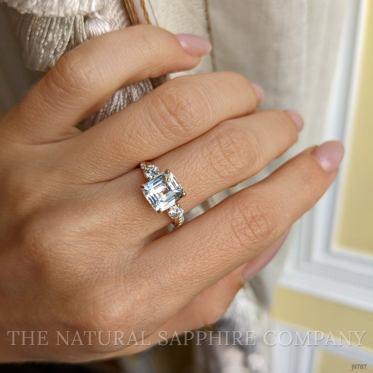 2.68 Ct. White Sapphire Pave Ring, 18K Rose Gold