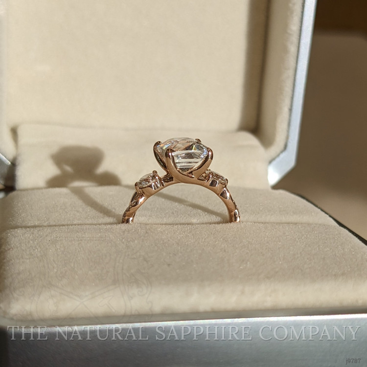 2.68 Ct. White Sapphire Pave Ring, 18K Rose Gold