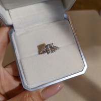 2.68 Ct. White Sapphire Pave Ring, 18K Rose Gold Life Style