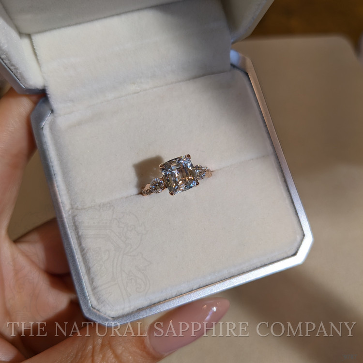 2.68 Ct. White Sapphire Pave Ring, 18K Rose Gold