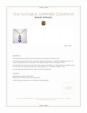 11.31 Ct. Blue Sapphire and Natural Diamond Pave Necklace, Platinum 950 Appraisal