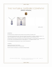 11.31 Ct. Blue Sapphire and Natural Diamond Pave Necklace, Platinum 950 Appraisal