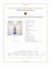 11.31 Ct. Blue Sapphire and Natural Diamond Pave Necklace, Platinum 950 Scan Report