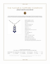 11.31 Ct. Blue Sapphire and Natural Diamond Pave Necklace, Platinum 950 Scan Report