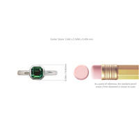 1.07 Ct. Bluish Green Sapphire Bezel Ring, 14K White Gold Image