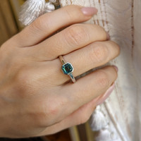 1.07 Ct. Sapphire Bezel Ring, 14K White Gold Life Style