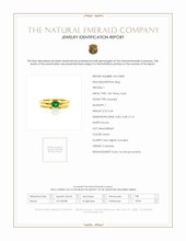 0.40 Ct. Emerald Bezel Ring, 18K Yellow Gold Scan Report