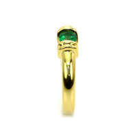 0.40 Ct. Emerald Bezel Ring, 18K Yellow Gold Image