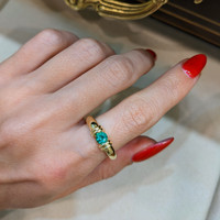0.40 Ct. Emerald Bezel Ring, 18K Yellow Gold Life Style