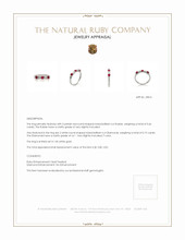 0.46 Ct. Ruby and Diamond Bezel Ring, 14K White Gold Appraisal