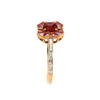 1.12 Ct. Ruby Sapphire Pave Ring, 18K Rose Gold Image