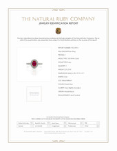 0.90 Ct. Ruby and Diamond Pave Ring, 18K White Gold Scan Report