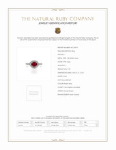 1.09 Ct. Ruby and Diamond Ring, 18K White Gold Scan Report