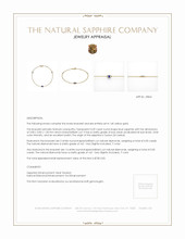 0.09 Ct.Tw.Total Carat Weight Sapphire Natural Diamond Pave Bracelet, 14K Yellow Gold Appraisal