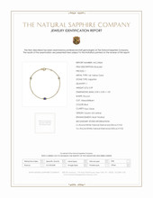 0.09 Ct.Tw.Total Carat Weight Blue Sapphire and Natural Diamond Pave Bracelet, 14K Yellow Gold Scan Report