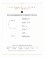 0.09 Ct.Tw.Total Carat Weight Sapphire Natural Diamond Pave Bracelet, 14K Yellow Gold Scan Report