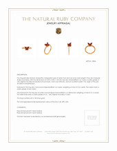 0.46 Ct. Ruby and Natural Diamond Pave Ring, 18K Rose Gold Appraisal