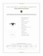 0.70 Ct. Sapphire Natural Diamond Pave Ring, 18K White Gold Scan Report