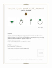 0.44 Ct. Emerald Natural Diamond Pave Ring, 18K White Gold Appraisal
