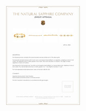 5.00 Ct.Tw. Multi Color Sapphire and Natural Diamond Pave Bracelet, 18K Yellow Gold Appraisal