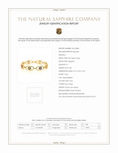 5.00 Ct.Tw. Multi Color Sapphire and Natural Diamond Pave Bracelet, 18K Yellow Gold Scan Report