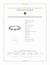 9.91 Ct.Tw.Total Carat Weight Sapphire Natural Diamond Pave Bracelet, 18K White Gold Scan Report