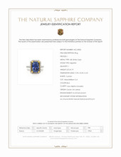 8.19 Ct. Blue Sapphire and Natural Diamond Pave Ring, 18K White Gold Scan Report