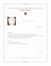 11.60 Ct. Blue Sapphire Bezel Necklace, 18K Yellow Gold Appraisal