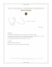 11.60 Ct. Blue Sapphire Bezel Necklace, 18K Yellow Gold Appraisal