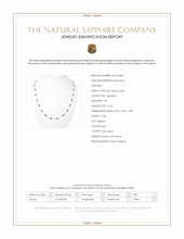 11.60 Ct. Blue Sapphire Bezel Necklace, 18K Yellow Gold Scan Report