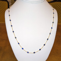 11.60 Ct. Sapphire 18K Yellow Gold necklace