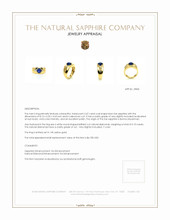 2.47 Ct. Blue Sapphire and Natural Diamond Men's Ring, 14K Yellow Gold Appraisal
