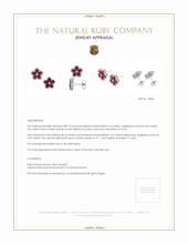 2.02 Ct.Tw. Ruby Natural Diamond Pave Earrings, 18K White Gold Appraisal