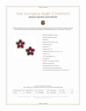 2.02 Ct.Tw.Total Carat Weight Ruby and Natural Diamond Studs Earrings, 18K White Gold Scan Report