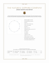 0.90 Ct. Blue Sapphire Bezel Necklace, 18K White Gold Scan Report