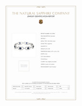 5.08 Ct.Tw.Total Carat Weight Sapphire Natural Diamond Pave Bracelet, 18K White Gold Scan Report