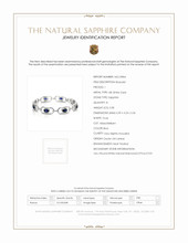 5.08 Ct.Tw. Blue Sapphire and Natural Diamond Pave Bracelet, 18K White Gold Scan Report