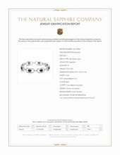 5.08 Ct.Tw.Total Carat Weight Blue Sapphire and Natural Diamond Pave Bracelet, 18K White Gold Scan Report