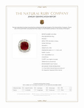 10.80 Ct. Ruby and Natural Diamond Pave Ring, 18K White & Yellow Scan Report