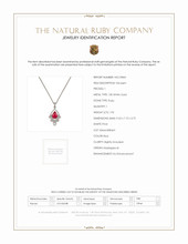 1.93 Ct. Ruby Natural Diamond Pave Pendant, 18K White Gold Scan Report