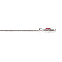 1.93 Ct. Ruby Natural Diamond Pave Pendant, 18K White Gold Image