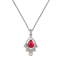 1.93 Ct. Ruby White Gold pendant