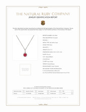 0.12 Ct. Ruby Ruby Pave Pendant, 18K White Gold Scan Report