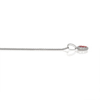 0.12 Ct. Ruby Ruby Pave Pendant, 18K White Gold Image