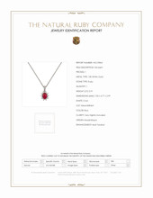 0.91 Ct. Ruby and Diamond Pave Pendant, 18K White Gold Scan Report