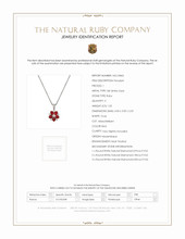 1.05 Ct. Ruby Natural Diamond Pave Pendant, 18K White Gold Scan Report