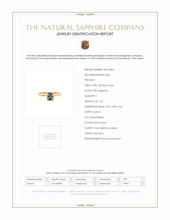 1.56 Ct. Sapphire Natural Diamond Pave Ring, 18K Rose Gold Scan Report