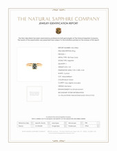 1.56 Ct. Bluish Green Sapphire and Natural Diamond Pave Ring, 18K Rose Gold Scan Report