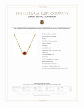 0.83 Ct. Ruby and Natural Diamond Pave Pendant, 18K Yellow Gold Scan Report