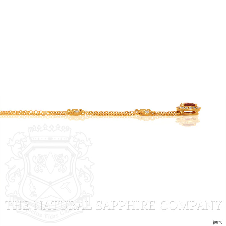 0.83 Ct. Ruby and Natural Diamond Pave Pendant, 18K Yellow Gold